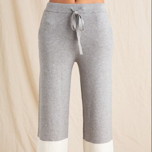 GRAY STRIPED LOUNGE PANTS - Picture 2 of 4